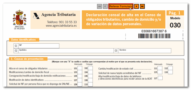 Modelo 030 (Steueridentifikationsnummer)